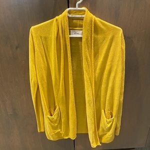 Aritzia Wilfred flaubert cardigan linen iced mango